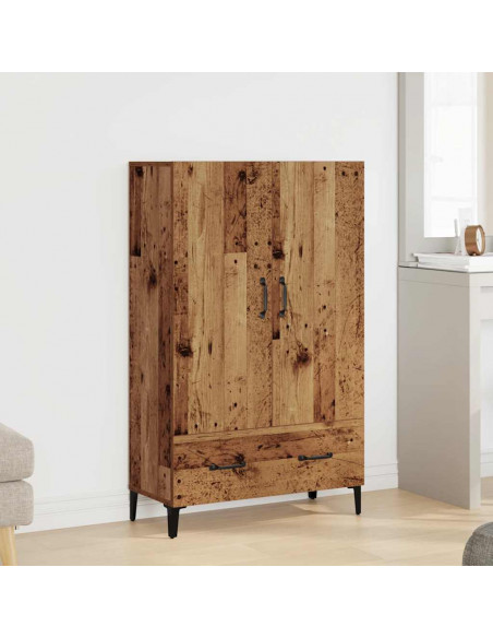 Credenza Legno Antico 70x31x115 cm in Legno Multistrato
