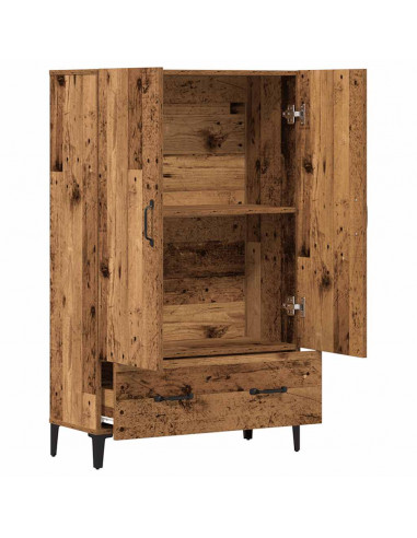 Credenza Legno Antico 70x31x115 cm in Legno Multistrato