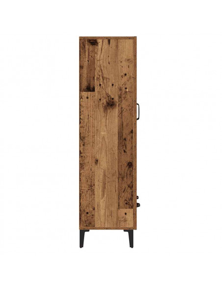 Credenza Legno Antico 70x31x115 cm in Legno Multistrato