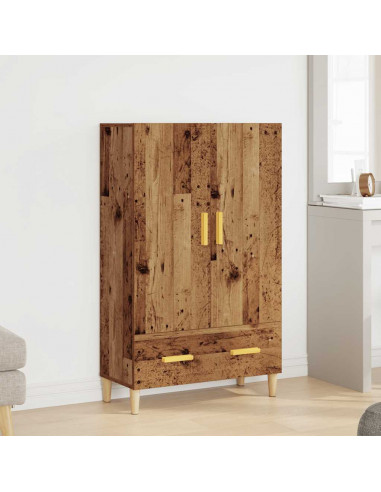 Credenza Legno Antico 70x31x115 cm in Legno Multistrato