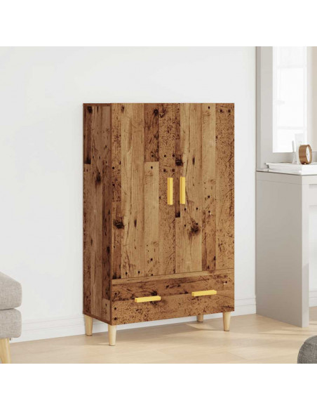 Credenza Legno Antico 70x31x115 cm in Legno Multistrato