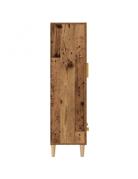 Credenza Legno Antico 70x31x115 cm in Legno Multistrato