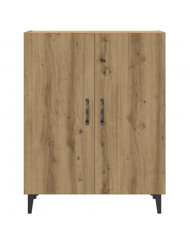 Credenza con Pensile Rovere Artigianale in Legno Multistrato
