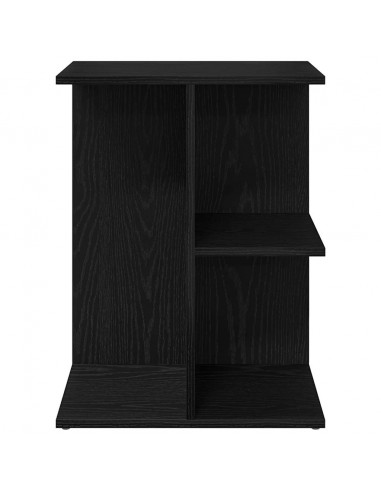 Comodino Rovere Nero 40,5x31x60 cm in Legno Multistrato