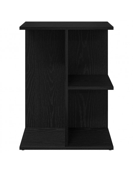 Comodino Rovere Nero 40,5x31x60 cm in Legno Multistrato