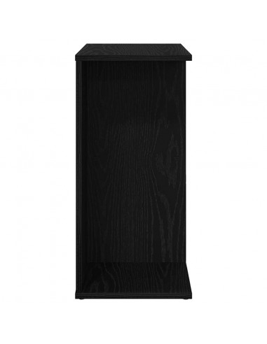 Comodino Rovere Nero 40,5x31x60 cm in Legno Multistrato