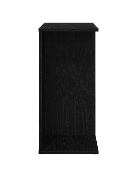 Comodino Rovere Nero 40,5x31x60 cm in Legno Multistrato