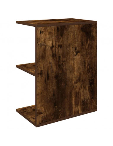 Comodino Rovere Fumo 46,5x29x61 cm in Legno Multistrato
