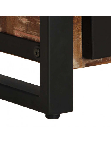 Comodino Multicolore 40x30x51 cm in Legno Massello Recupero