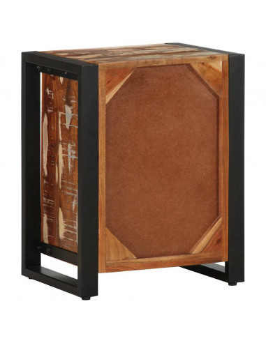 Comodino Multicolore 40x30x50 cm in Legno Massello Recupero