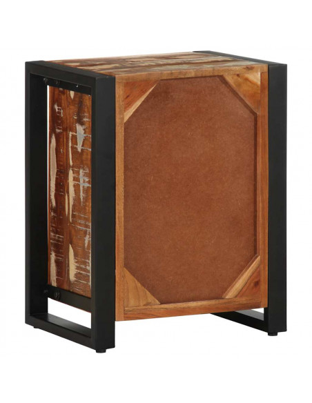 Comodino Multicolore 40x30x50 cm in Legno Massello Recupero