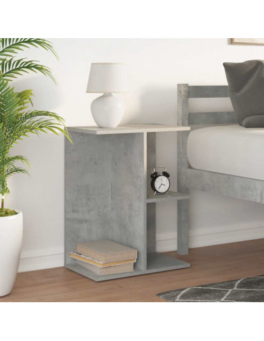 Comodino Grigio Cemento 46,5x29x61 cm in Legno Multistrato