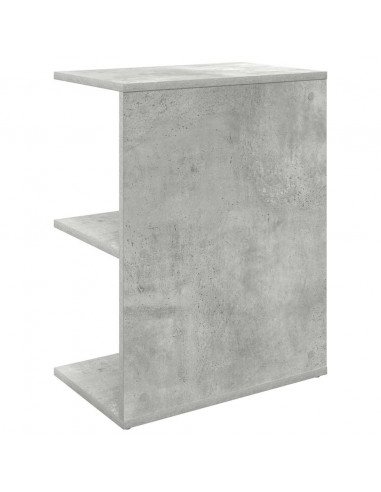 Comodino Grigio Cemento 46,5x29x61 cm in Legno Multistrato