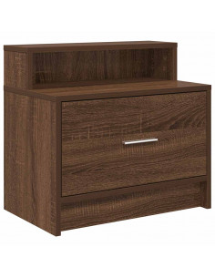 Comodino con Cassetto Rovere Marrone 51x31x47 cm