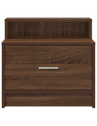 Comodino con Cassetto Rovere Marrone 51x31x47 cm