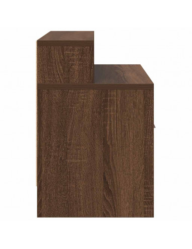 Comodino con Cassetto Rovere Marrone 51x31x47 cm