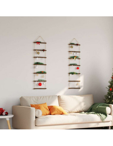 Decorazioni Parete a Forma di Scala 2 pz 30x100cm Ramo Naturale