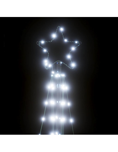 Illuminazione per Albero di Natale 363 LED Bianco Freddo 182 cm