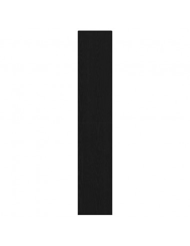 Librerie 2 pz Impilabili Rovere Nero 30x30x80 cm in Truciolato