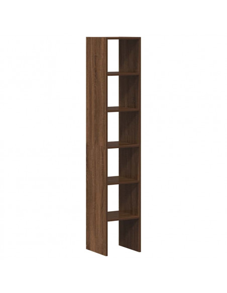 Librerie 2 pz Impilabili Rovere Marrone 30x30x80 cm Truciolato