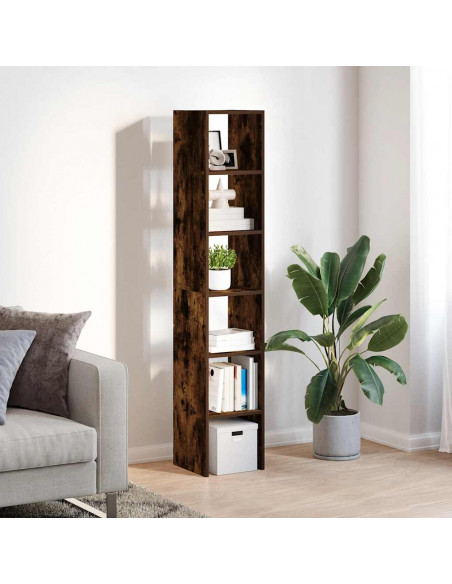 Librerie 2 pz Impilabili Rovere Fumo 30x30x80 cm in Truciolato
