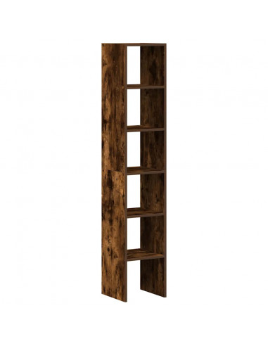 Librerie 2 pz Impilabili Rovere Fumo 30x30x80 cm in Truciolato