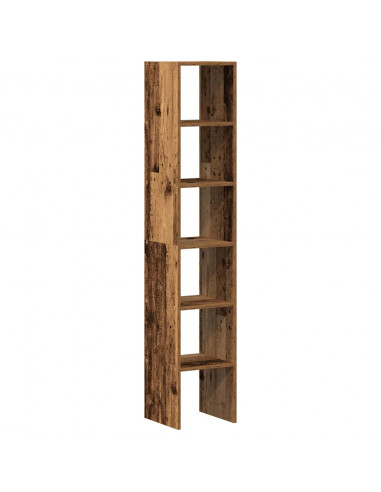 Librerie 2 pz Impilabili Legno Antico 30x30x80 cm in Truciolato