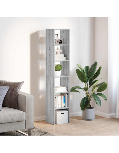 Librerie 2 pz Impilabili Grigio Sonoma 30x30x80cm in Truciolato