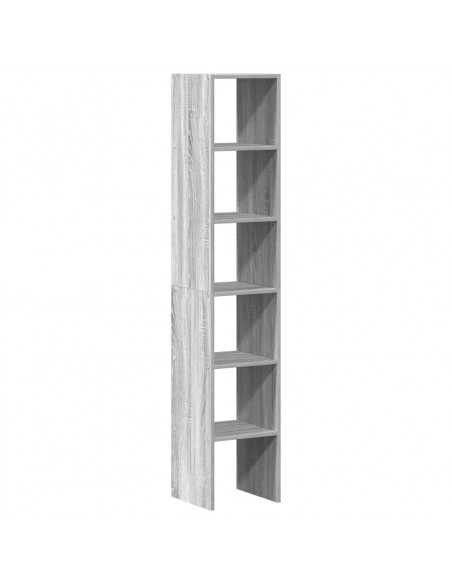Librerie 2 pz Impilabili Grigio Sonoma 30x30x80cm in Truciolato