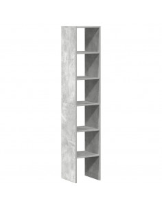 Librerie 2 pz Impilabili Grigio Cemento 30x30x80 cm Truciolato