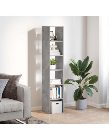 Librerie 2 pz Impilabili Grigio Cemento 30x30x80 cm Truciolato