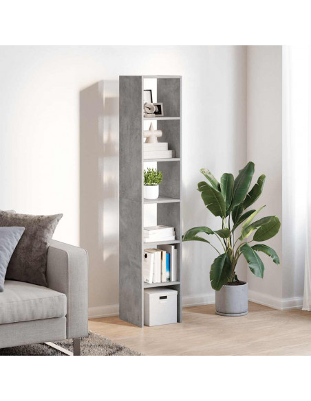 Librerie 2 pz Impilabili Grigio Cemento 30x30x80 cm Truciolato