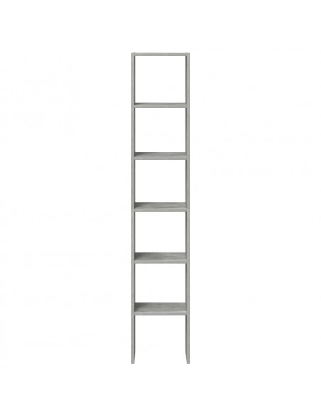 Librerie 2 pz Impilabili Grigio Cemento 30x30x80 cm Truciolato