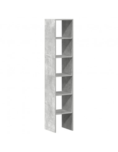 Librerie 2 pz Impilabili Grigio Cemento 30x30x80 cm Truciolato