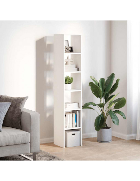 Librerie 2 pz Impilabili Bianchi 30x30x80 cm Legno Multistrato