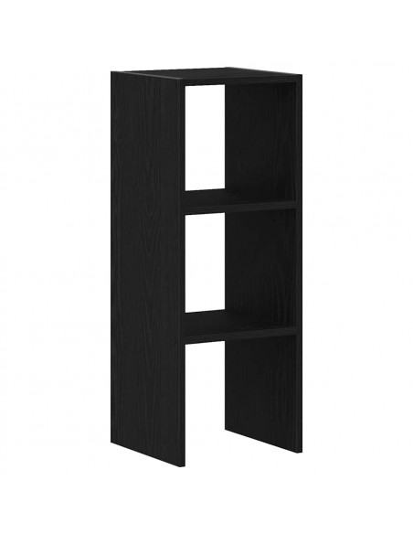 Libreria Impilabili Rovere Nero 30x30x80 cm Legno Multistrato
