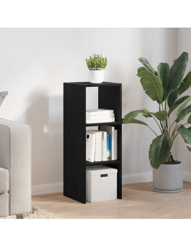 Libreria Impilabili Rovere Nero 30x30x80 cm Legno Multistrato