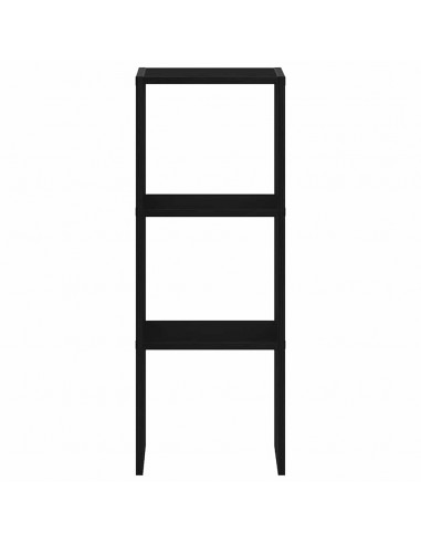 Libreria Impilabili Rovere Nero 30x30x80 cm Legno Multistrato