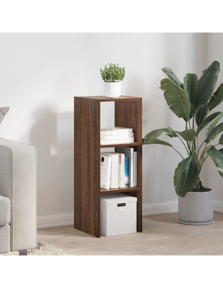 Libreria Impilabili Rovere Marrone 30x30x80cm Legno Multistrato