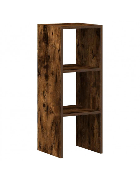 Libreria Impilabili Rovere Fumo 30x30x80 cm Legno Multistrato