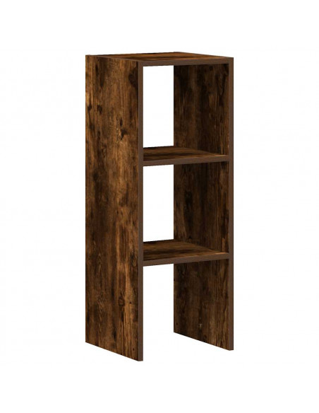 Libreria Impilabili Rovere Fumo 30x30x80 cm Legno Multistrato