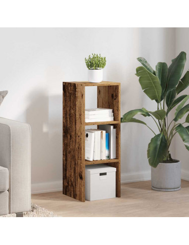 Libreria Impilabili Legno Antico 30x30x80 cm Legno Multistrato