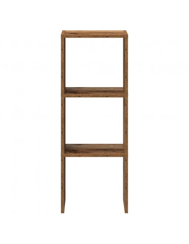 Libreria Impilabili Legno Antico 30x30x80 cm Legno Multistrato