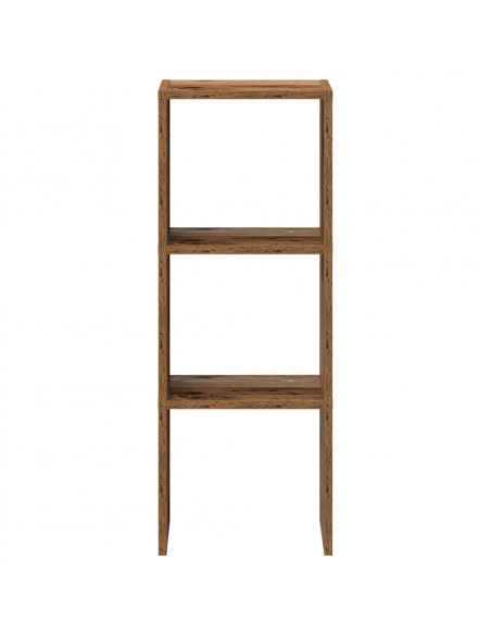 Libreria Impilabili Legno Antico 30x30x80 cm Legno Multistrato