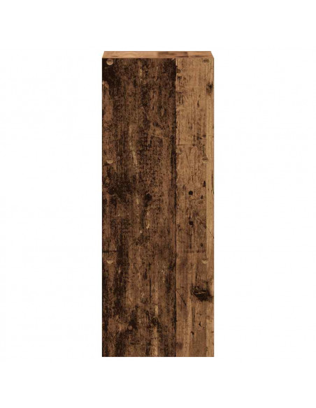 Libreria Impilabili Legno Antico 30x30x80 cm Legno Multistrato