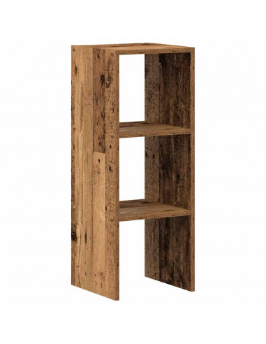 Libreria Impilabili Legno Antico 30x30x80 cm Legno Multistrato