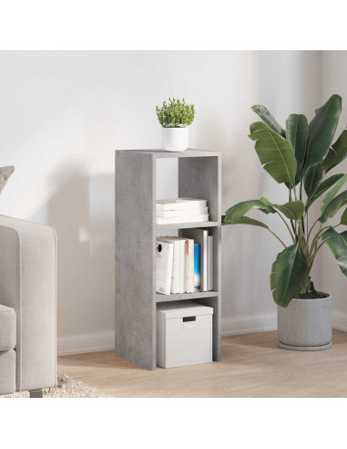 Libreria Impilabili Grigio Cemento 30x30x80cm Legno Multistrato