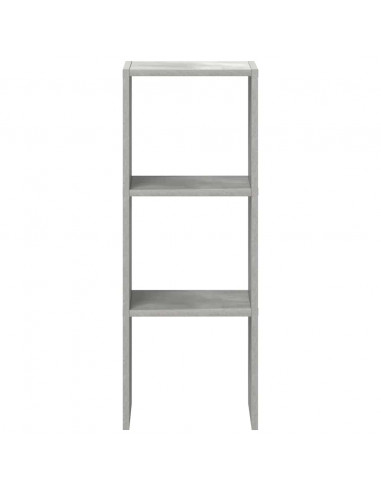 Libreria Impilabili Grigio Cemento 30x30x80cm Legno Multistrato
