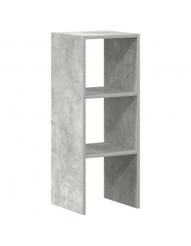Libreria Impilabili Grigio Cemento 30x30x80cm Legno Multistrato