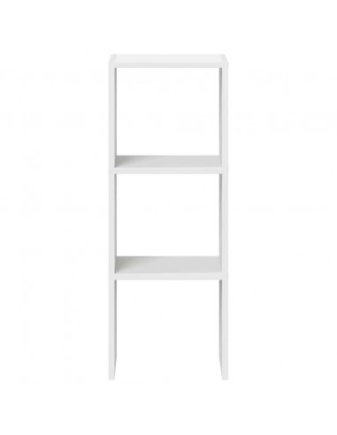 Libreria Impilabili Bianca 30x30x80 cm in Legno Multistrato